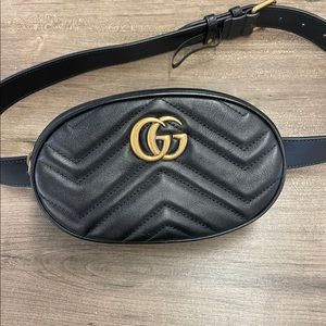 Gucci Marmont GG Leather Belt Bag